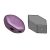 Paros® par Puca®gyöngy - Matte Metallic Plum -7x4mm