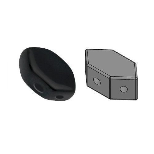 Paros® par Puca®gyöngy - Jet Matt -7x4mm