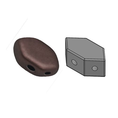 Paros® par Puca®gyöngy - Matt Bronz -7x4mm
