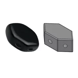 Paros® par Puca®gyöngy - Jet -7x4mm