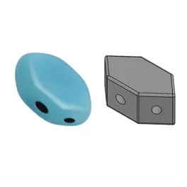Paros® par Puca®gyöngy - Opaque Aqua - 7x4mm