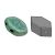 Paros® par Puca®gyöngy - Opaque Green Turquoise Picasso - 7x4mm
