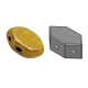 Paros® par Puca®gyöngy - Opaque Jonquil Bronze - 7x4mm