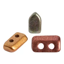   Piros® par Puca®gyöngy - Yellow Gold Metallic Iris - 2x5 mm
