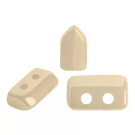   Piros® par Puca®gyöngy - Opaque Beige Ceramic Look - 2x5 mm