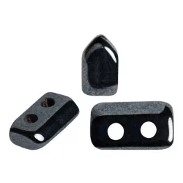 Piros® par Puca®gyöngy - Jet Hematit - 2x5 mm