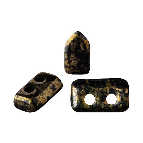 Piros® par Puca®gyöngy - Jet Bronze - 2x5 mm