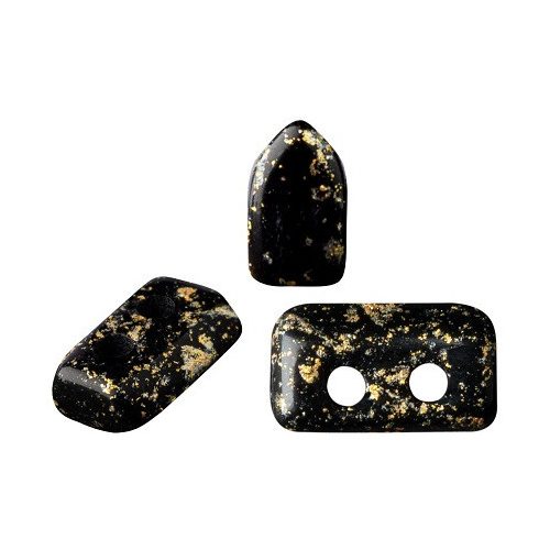 Piros® par Puca®gyöngy - Jet Splash - 2x5 mm