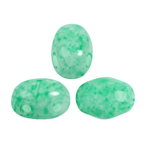 Samos® par Puca®gyöngy - Milky Green Turquoise - 5x7 mm