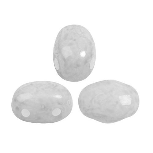 Samos® par Puca®gyöngy - Milky Grey - 5x7 mm