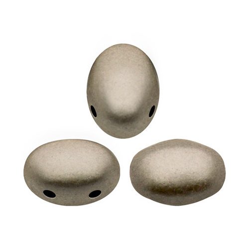 Samos® par Puca®gyöngy - Matte Metallic Grey - 5x7 mm