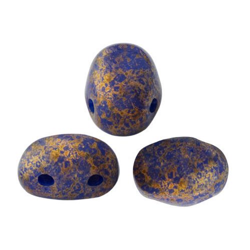 Samos® par Puca®gyöngy - Opaque Sapphire Bronze - 5x7 mm