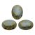 Samos® par Puca®gyöngy - Opaque Aqua Deep Gold - 5x8 mm