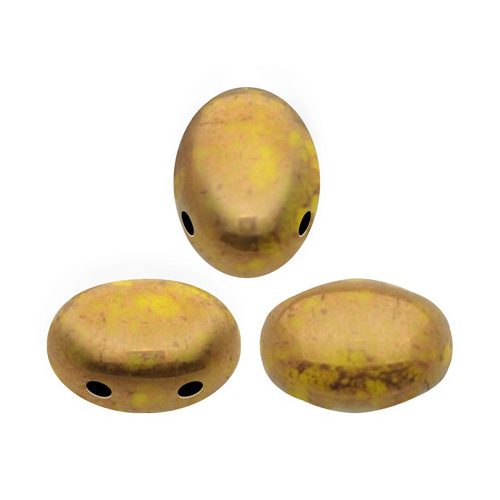 Samos® par Puca®gyöngy - Opaque Jonquil Bronze - 5x8 mm