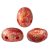 Samos® par Puca®gyöngy - Opaque Coral Red Tweedy - 5x7 mm