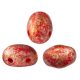 Samos® par Puca®gyöngy - Opaque Coral Red Tweedy - 5x7 mm