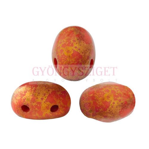 Samos® par Puca®gyöngy - Opaque Light Coral Bronze - 5x7 mm