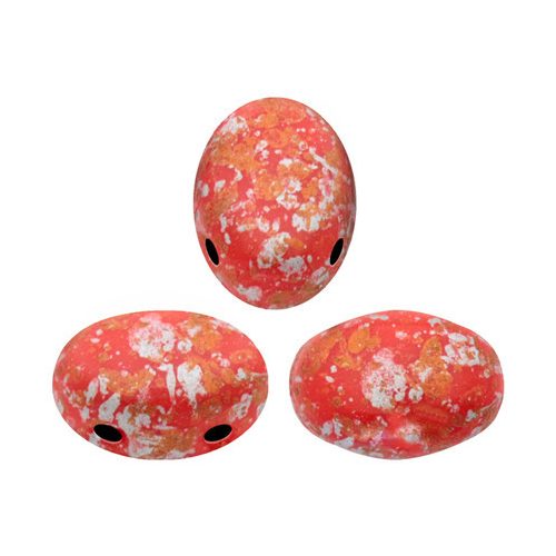 Samos® par Puca®gyöngy - Opaque Light Coral Tweedy - 5x7 mm