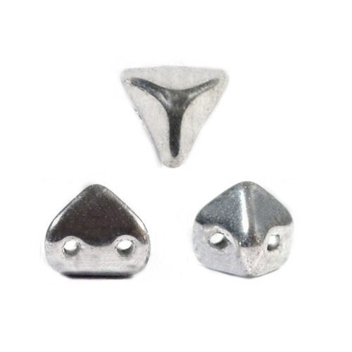 Super Kheops® par Puca® 2lyukú gyöngy - 6mm - silver