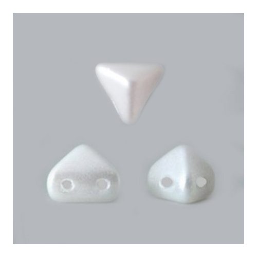 Super Kheops® par Puca® 2lyukú gyöngy - 6mm - pastel white
