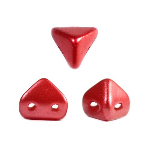 Super Kheops® par Puca® 2lyukú gyöngy - 6mm - pastel red