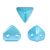 Super Kheops® par Puca® 2lyukú gyöngy - 6mm - pastel aqua