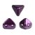 Super Kheops® par Puca® 2lyukú gyöngy - 6mm - pastel deep purple