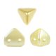 Super Kheops® par Puca® 2lyukú gyöngy - 6mm - pastel vanilla