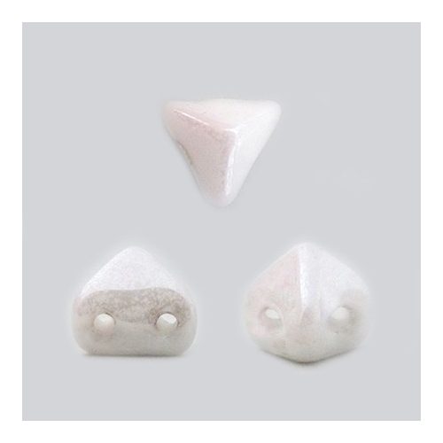 Super Kheops® par Puca® 2lyukú gyöngy - 6mm - white luster