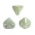 Super Kheops® par Puca® 2lyukú gyöngy - 6mm - white green marble luster