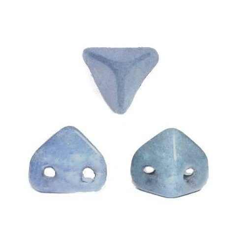 Super Kheops® par Puca® 2lyukú gyöngy - 6mm - white blue luster