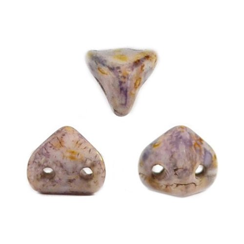 Super Kheops® par Puca® 2lyukú gyöngy - 6mm - brown purple bronze luster