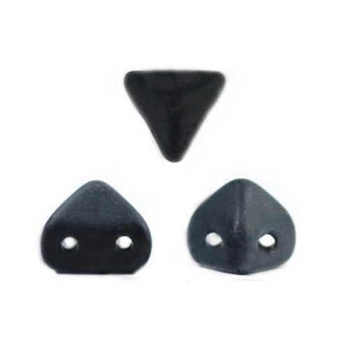 Super Kheops® par Puca® 2lyukú gyöngy - 6mm - jet matte