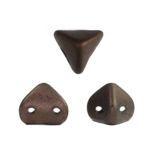 Super Kheops® par Puca® 2lyukú gyöngy - 6mm - matte bronze