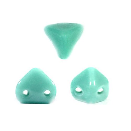 Super Kheops® par Puca® 2lyukú gyöngy - 6mm - Turquoise Green