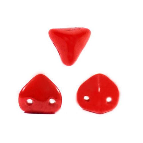 Super Kheops® par Puca® 2lyukú gyöngy - 6mm - Opaque Red