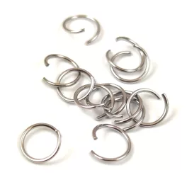   Szerelőkarika - platina színű - 6 x 0.6 mm - rozsdamentes acél (304) - kb. 200db