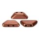 Tinos® par Puca®gyöngy - matte copper - 4x10 mm