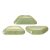 Tinos® par Puca®gyöngy gyöngy - white green luster - 4x10 mm