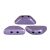 Tinos® par Puca®gyöngy - matte metallic purple - 4x10 mm