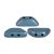 Tinos® par Puca®gyöngy - matte metallic blue - 4x10 mm