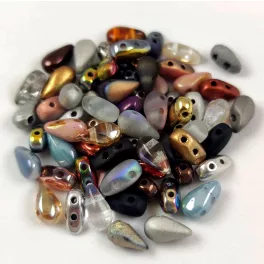 Cseh Dropduo gyöngy mix - 3 x 6 mm - 200db