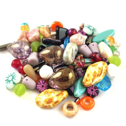 Cseh gyöngy mix - Színes formagyöngyök - 100g