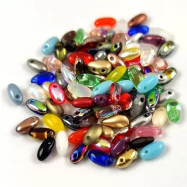 Cseh Rizo gyöngy mix - 2.5 x 6 mm - 50g