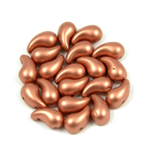 Cseh ZoliDuo gyöngy - Matt Met Copper - 5 x 8 mm - 100db - JOBB