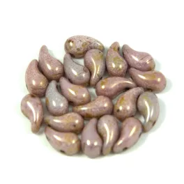   Cseh ZoliDuo gyöngy - Alabaster Purple Bronze - 5 x 8 mm - 100db - BAL