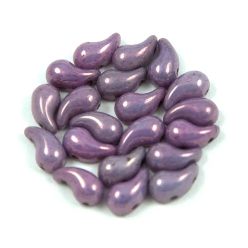 Cseh ZoliDuo gyöngy - Alabaster Purple Vega Luster - 5 x 8 mm - 300db - JOBB