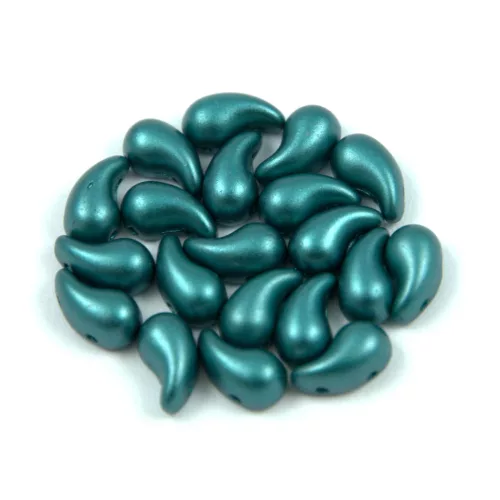 Cseh ZoliDuo gyöngy - Pastel Dark Green - 5 x 8 mm - 100db - BAL