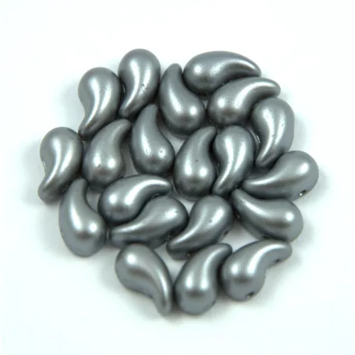 Cseh ZoliDuo gyöngy - Pastel Silver - 5 x 8 mm - 100db - BAL