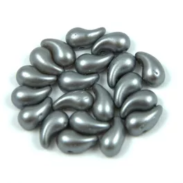   Cseh ZoliDuo gyöngy - Pastel Silver - 5 x 8 mm - 100db - JOBB